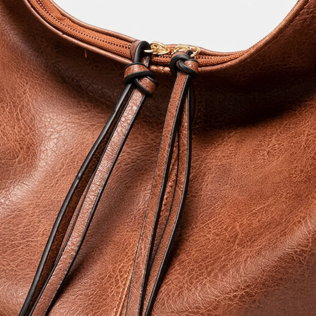 Perforated Hobo Shoulder Bag