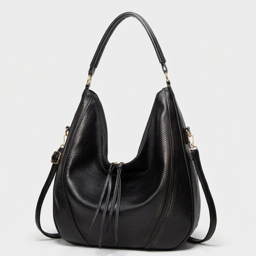 Perforated Hobo Shoulder Bag