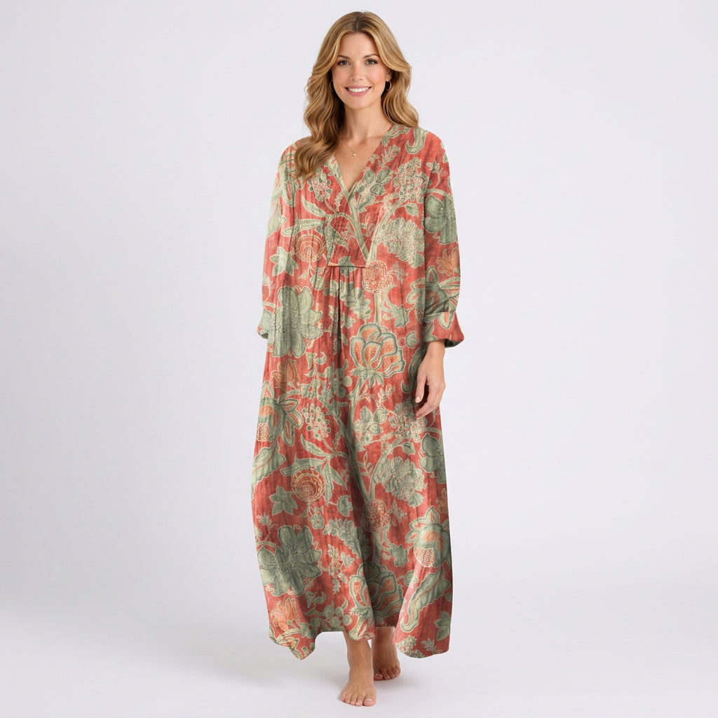 Vintage Floral Maxi Dress