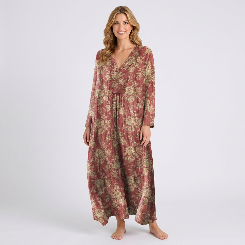 Vintage Floral Maxi Dress