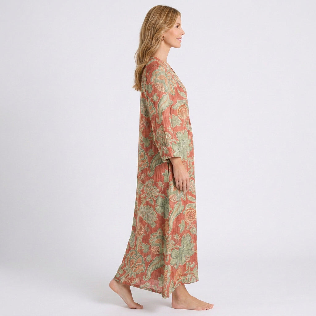 Vintage Floral Maxi Dress