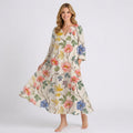 Botanical Print Maxi Dress