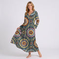 Bohemian Mosaic Maxi Dress