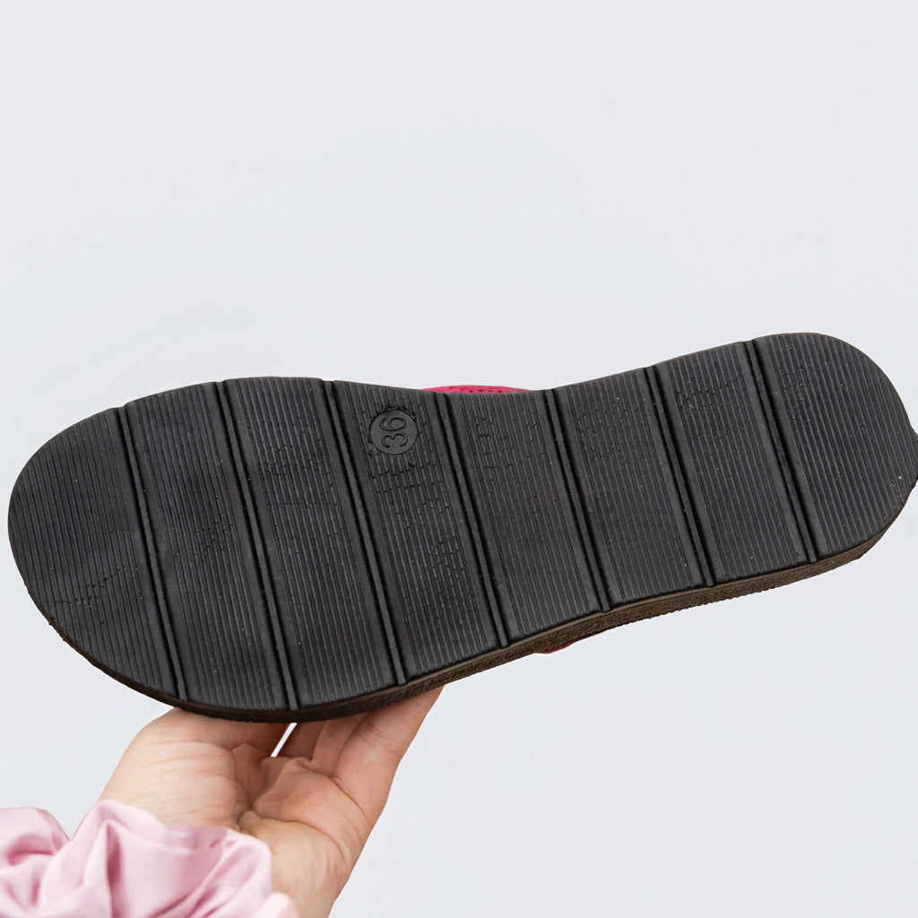 Comfort Cross-Strap Slide Sandals