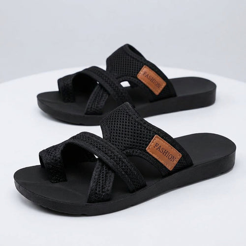 Comfort Cross-Strap Slide Sandals