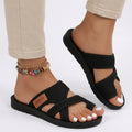 Comfort Cross-Strap Slide Sandals