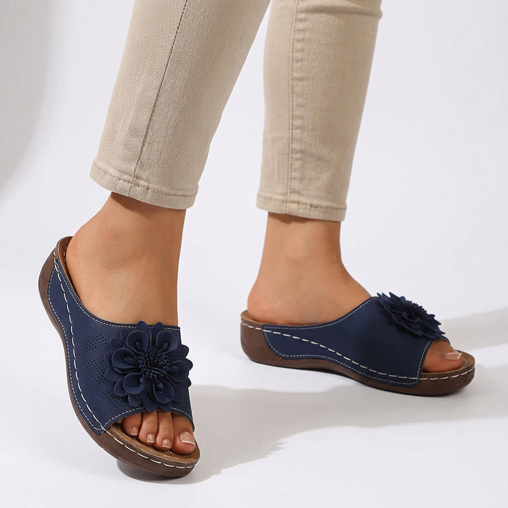 Floral Comfort Slide Sandals