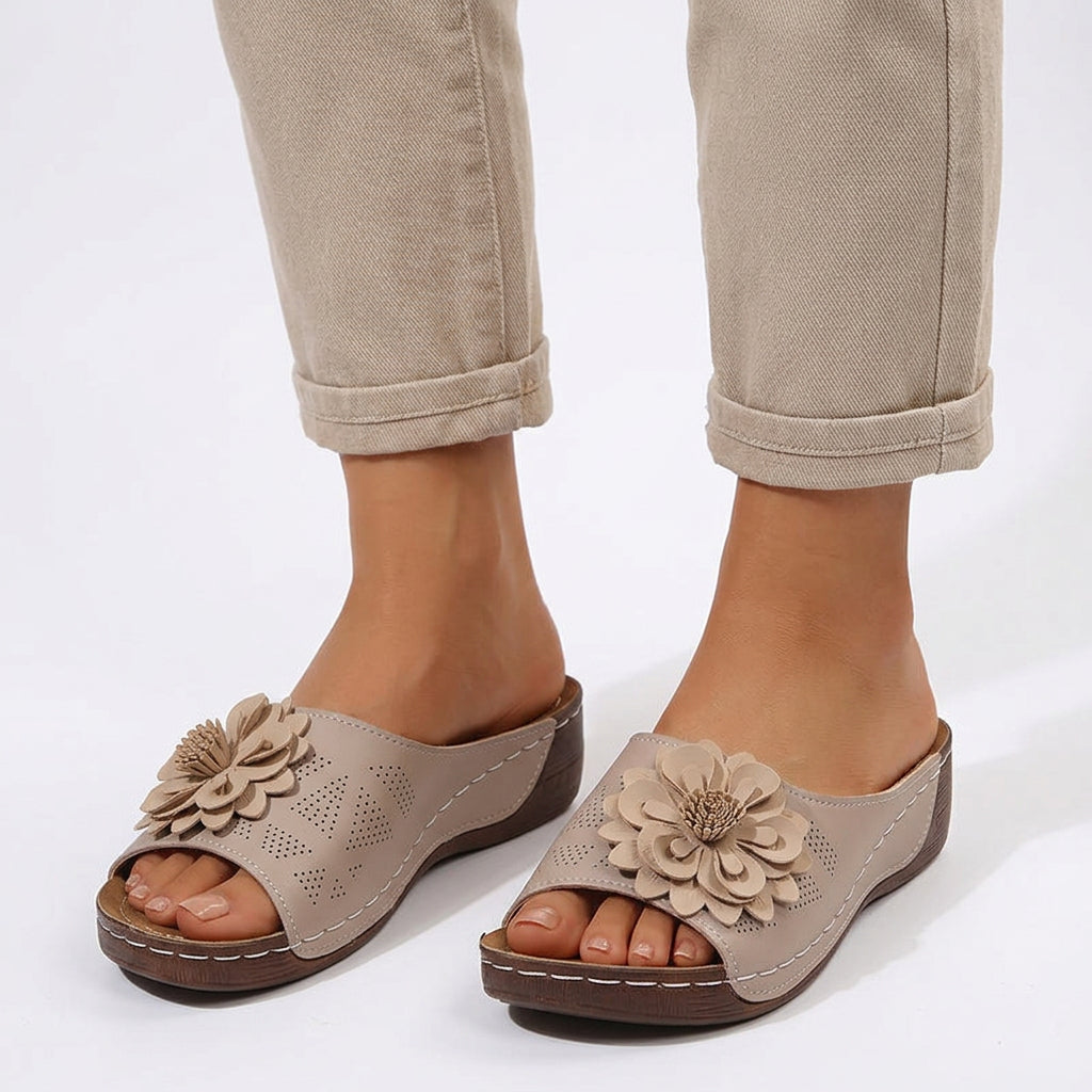 Floral Comfort Slide Sandals