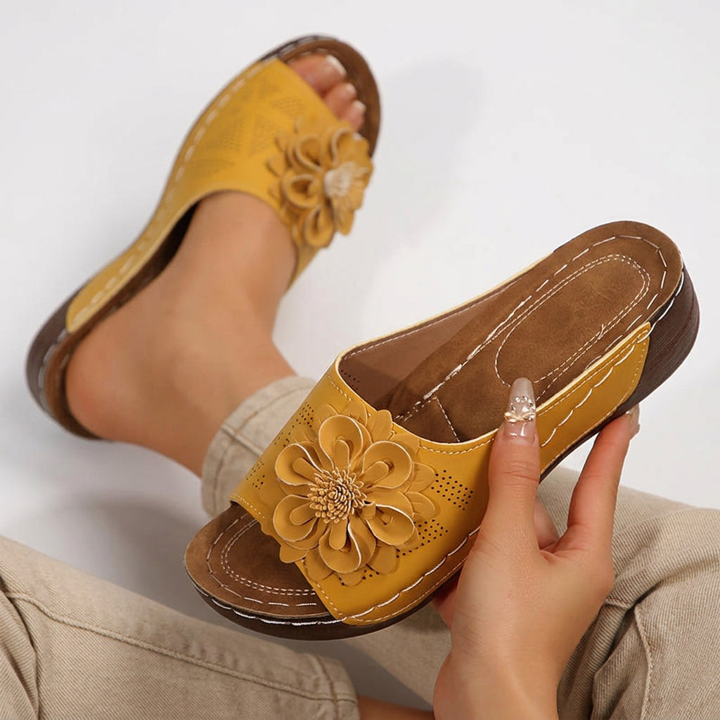 Floral Comfort Slide Sandals