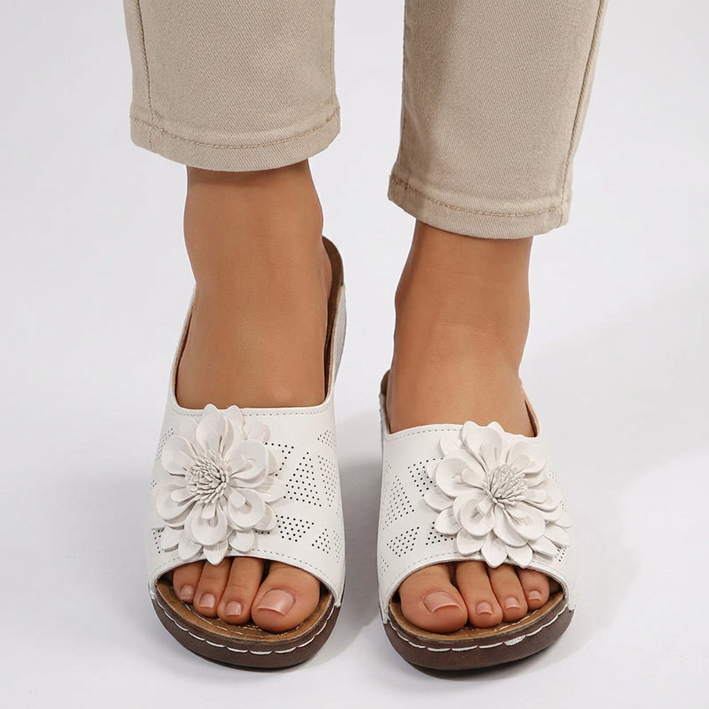 Floral Comfort Slide Sandals