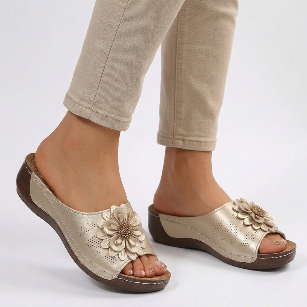 Floral Comfort Slide Sandals