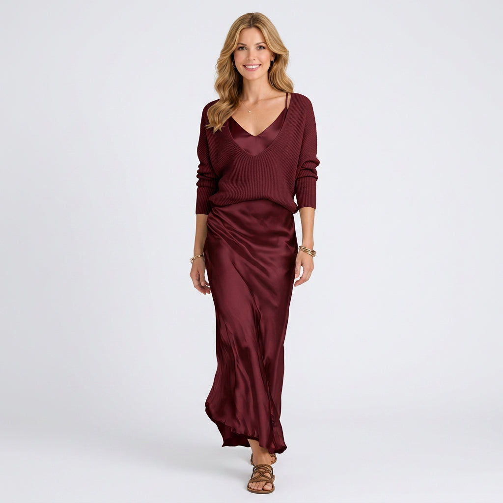 Satin Slip Maxi Dress