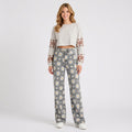Retro Floral Wide Leg Jeans