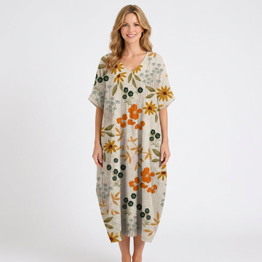 Watercolour Floral Midi Dress