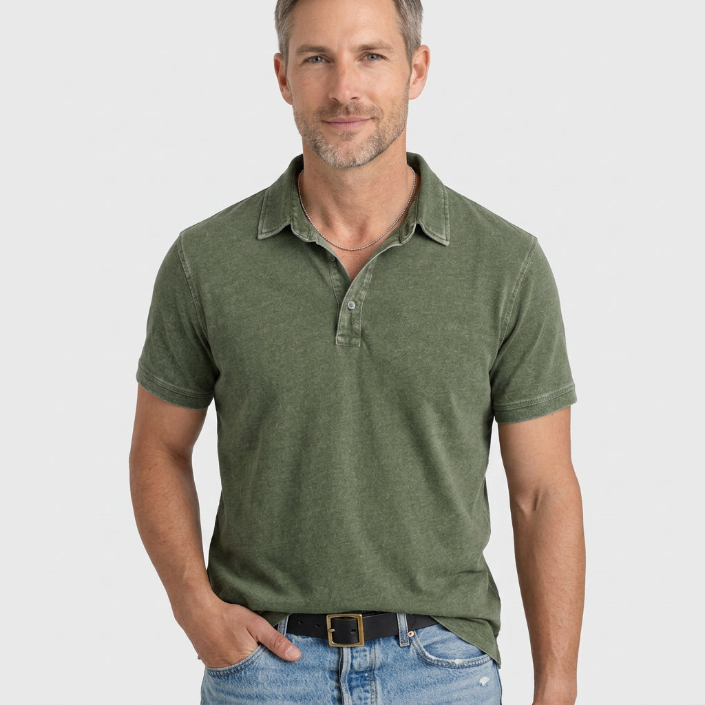 Men’s Vintage Wash Polo Shirt