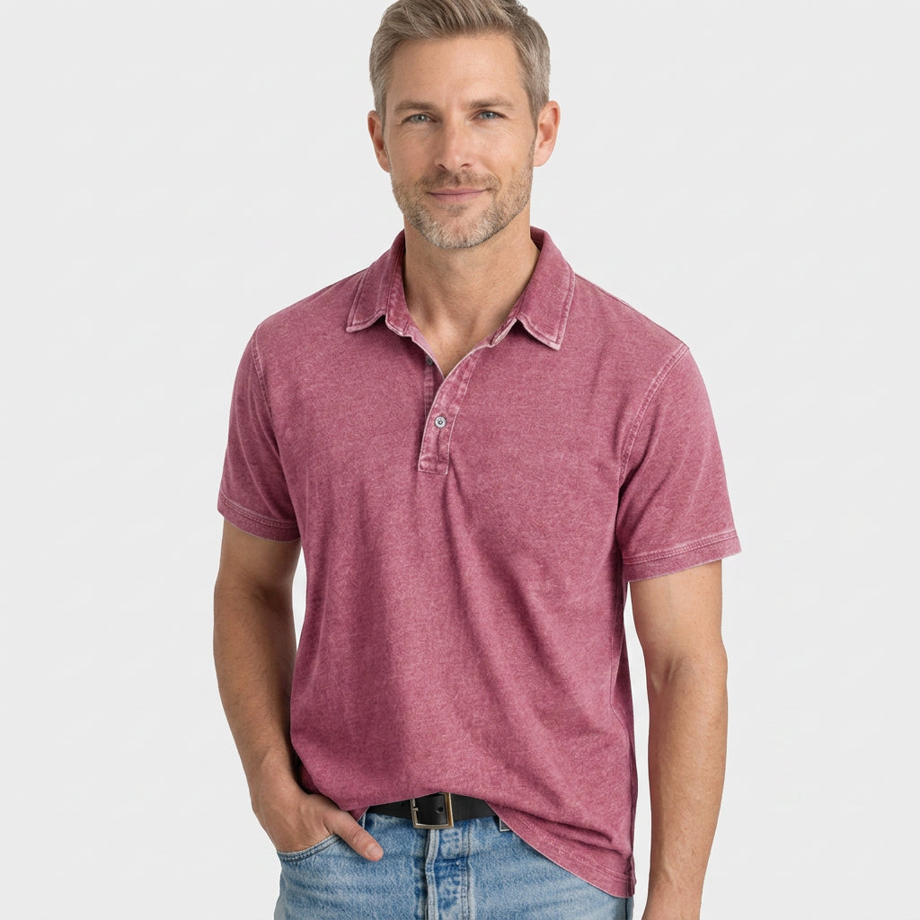 Men’s Vintage Wash Polo Shirt