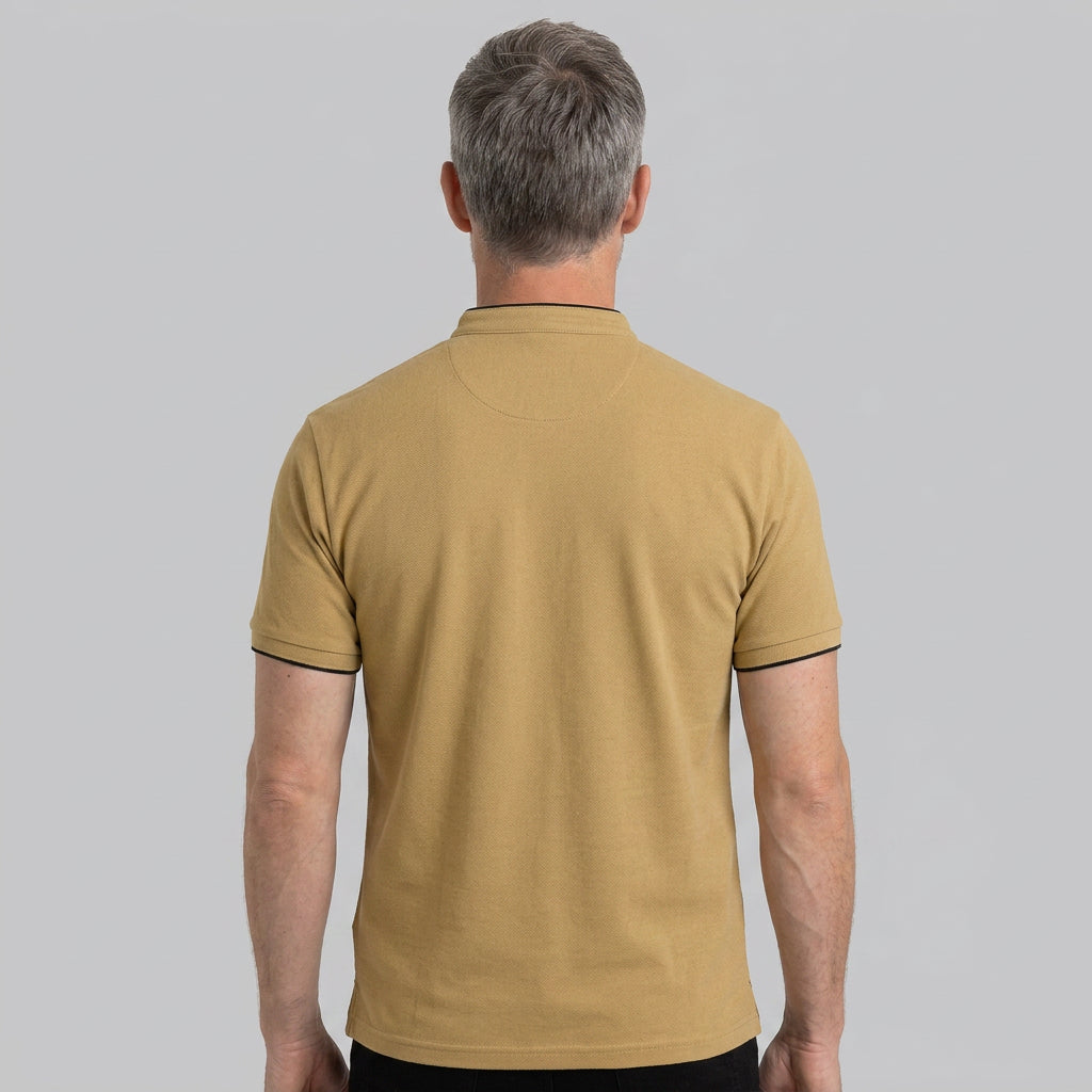 Men’s Collarless Polo Shirt