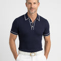 Men’s Ribbed Knit Polo Shirt