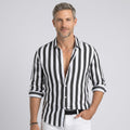 Relaxed Vertical Stripe Linen Shirt