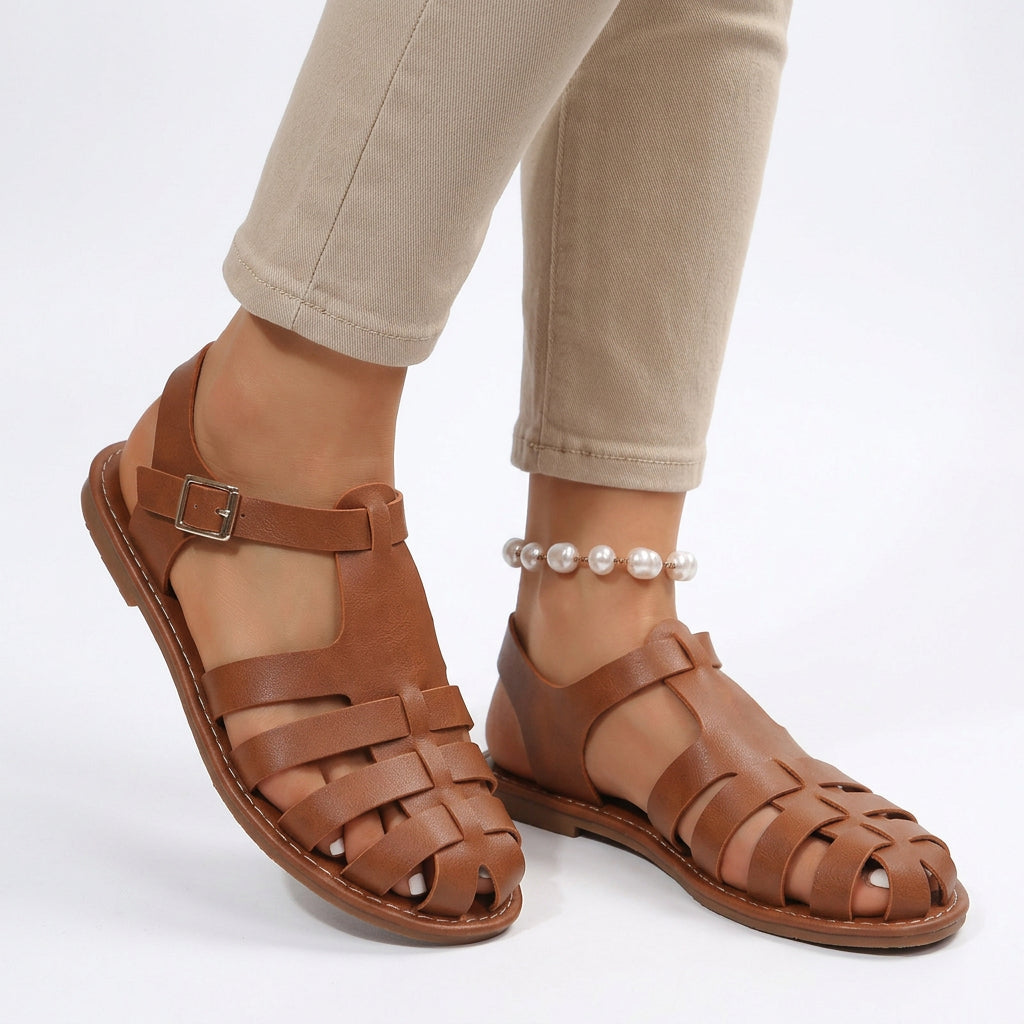 Woven Fisherman Buckle Comfort Sandals