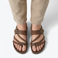 Braided Buckle Comfort Slide Sandals