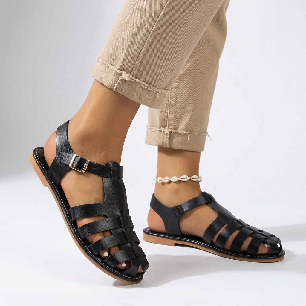 Woven Fisherman Buckle Comfort Sandals