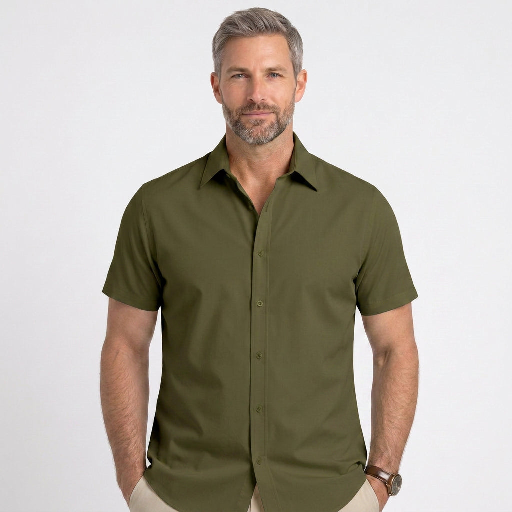 Classic Short Sleeve Button Shirt
