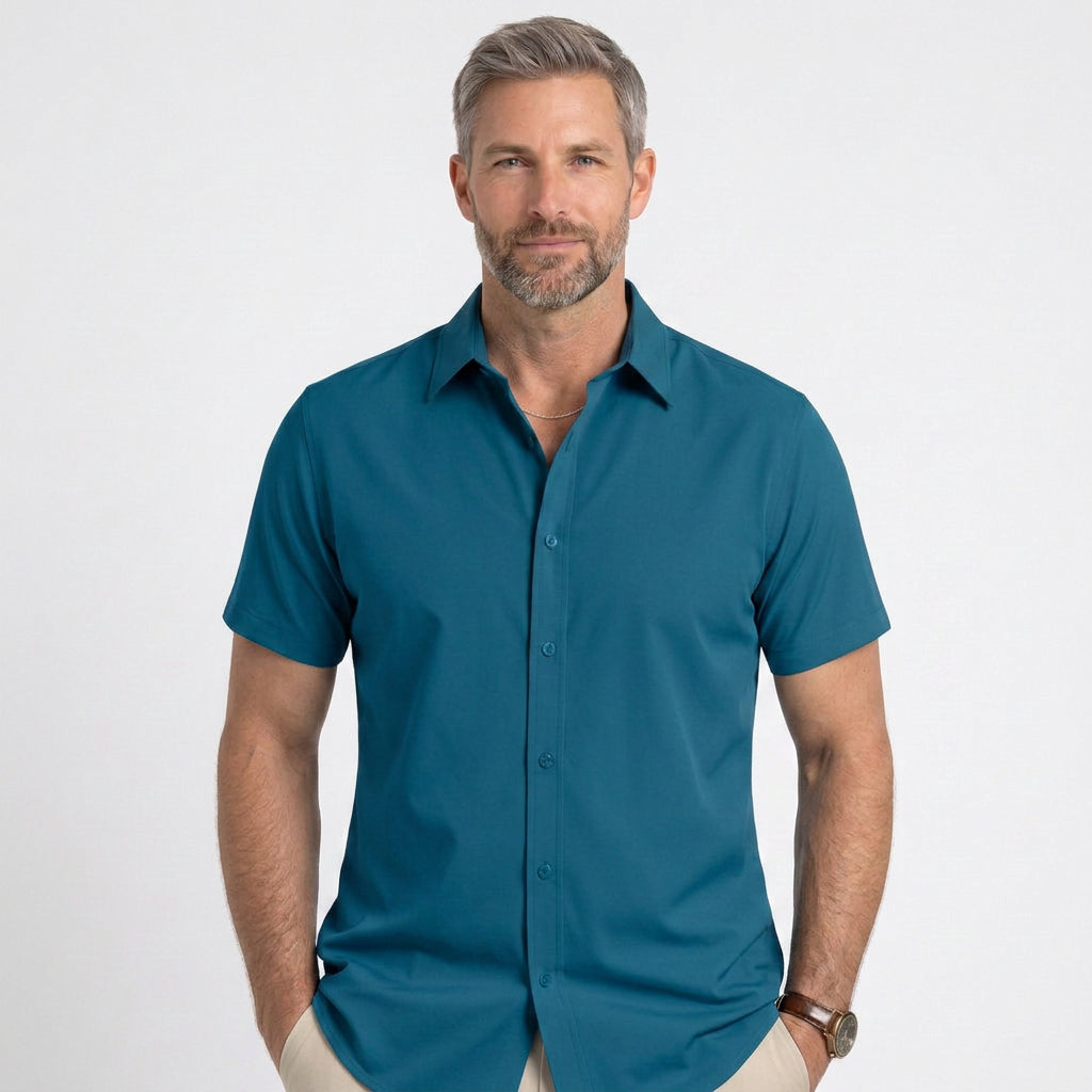 Classic Short Sleeve Button Shirt