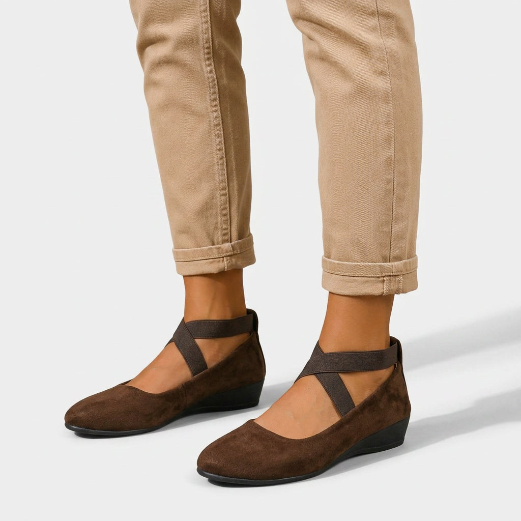 Crisscross Strap Comfort Ballet Flats
