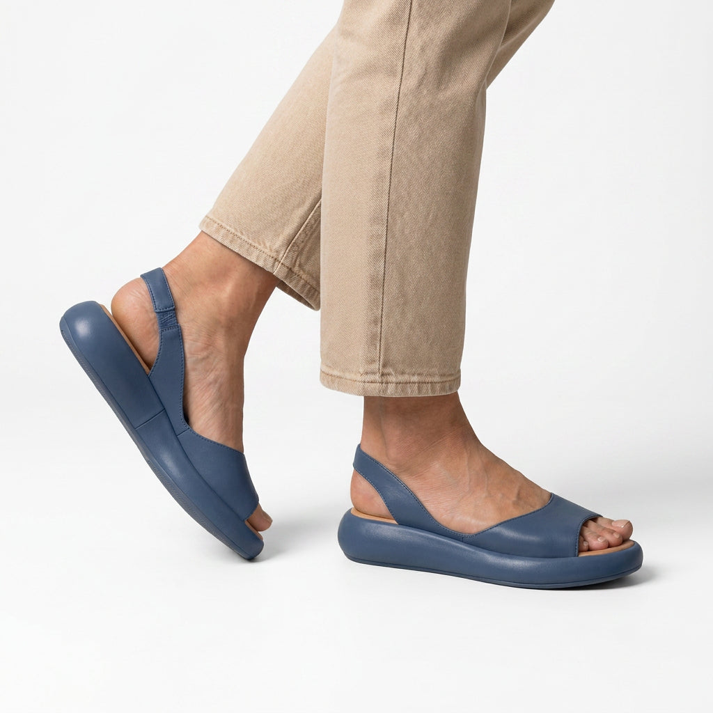 Platform Slingback Open-Toe Sandals