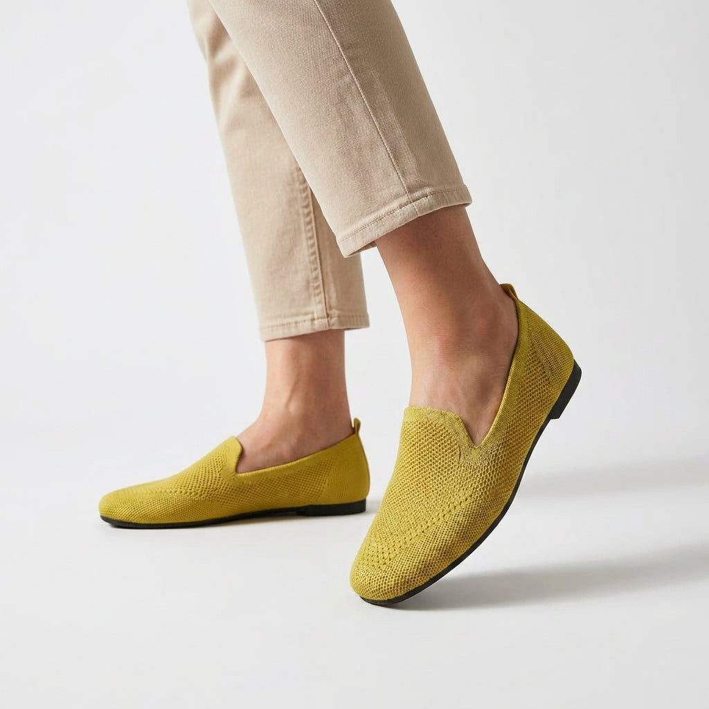 Breathable Knit Slip-On Loafer Shoes