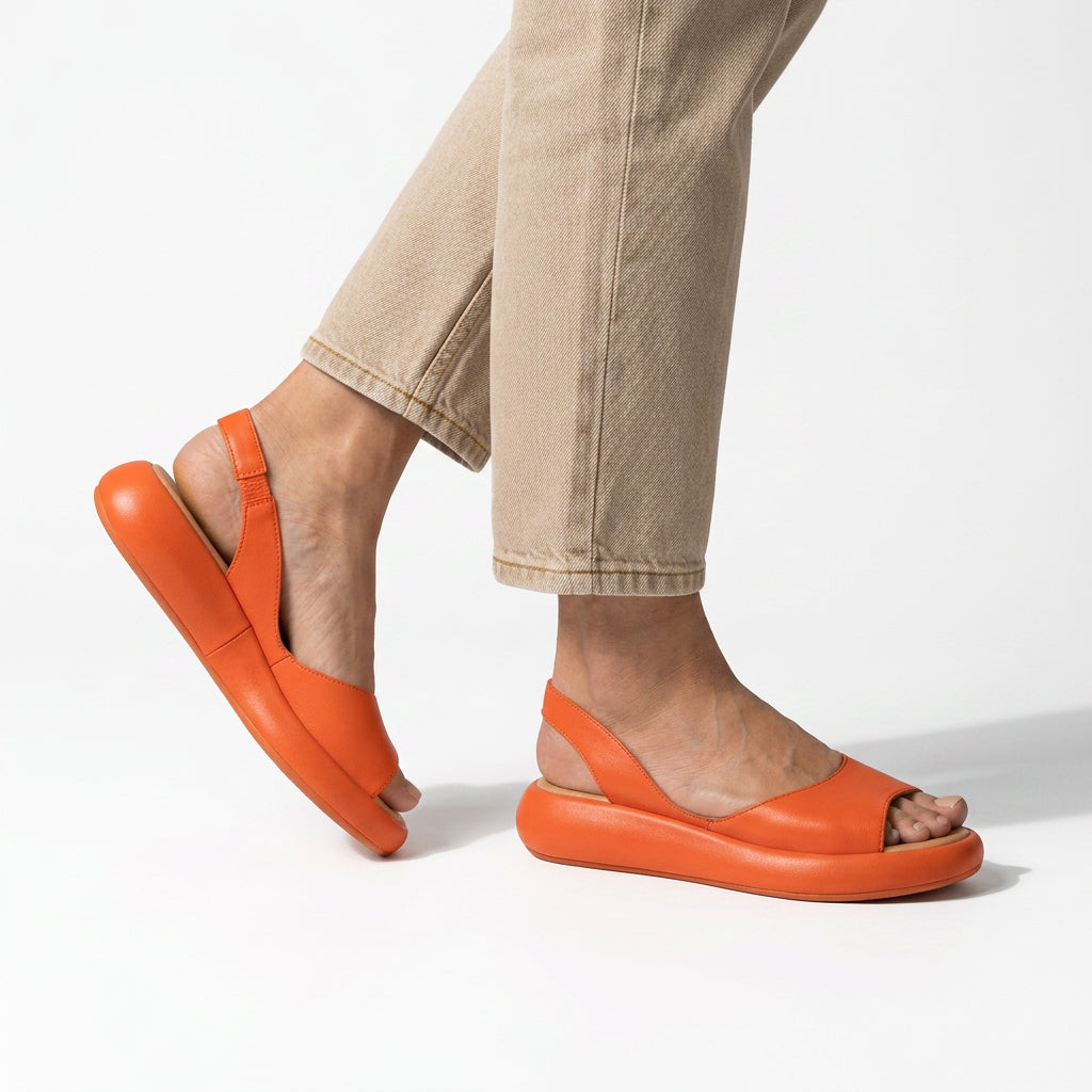 Platform Slingback Open-Toe Sandals