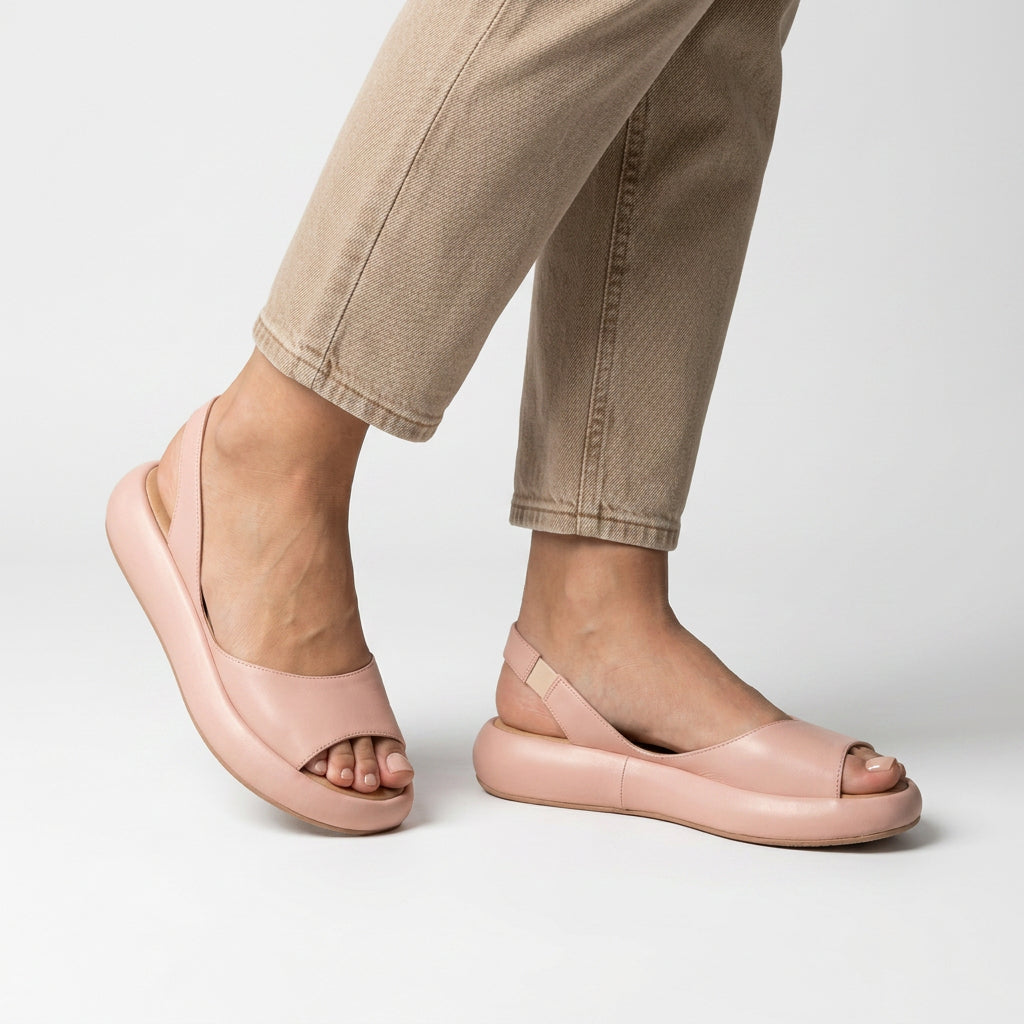 Platform Slingback Open-Toe Sandals