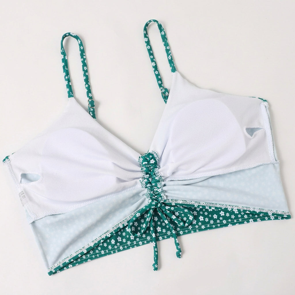 Ditsy Floral High Waist Bikini Set