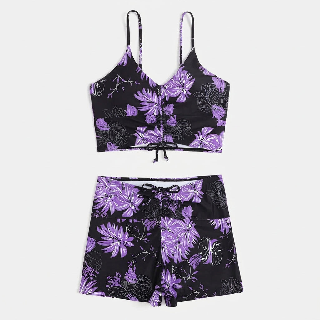 Ditsy Floral High Waist Bikini Set