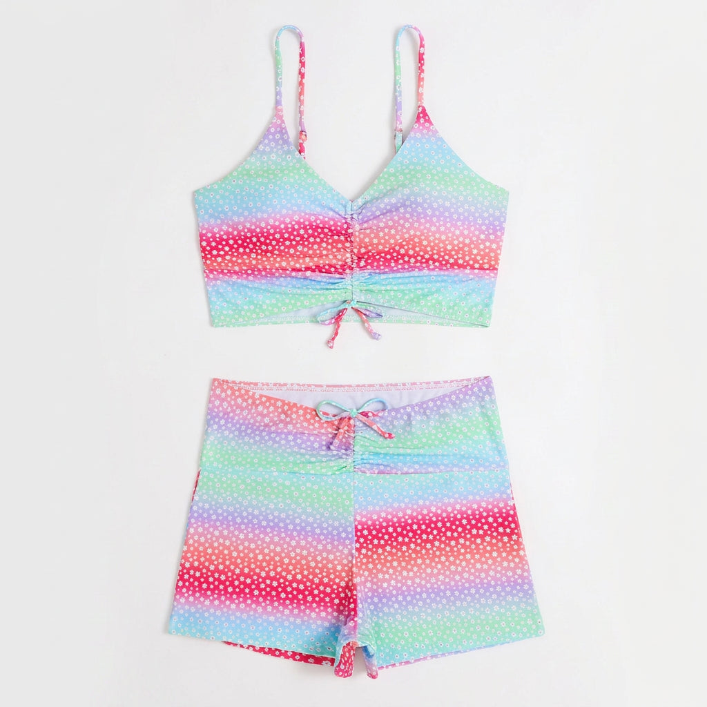 Ditsy Floral High Waist Bikini Set