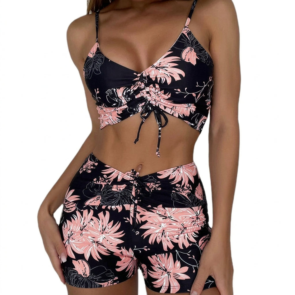 Ditsy Floral High Waist Bikini Set