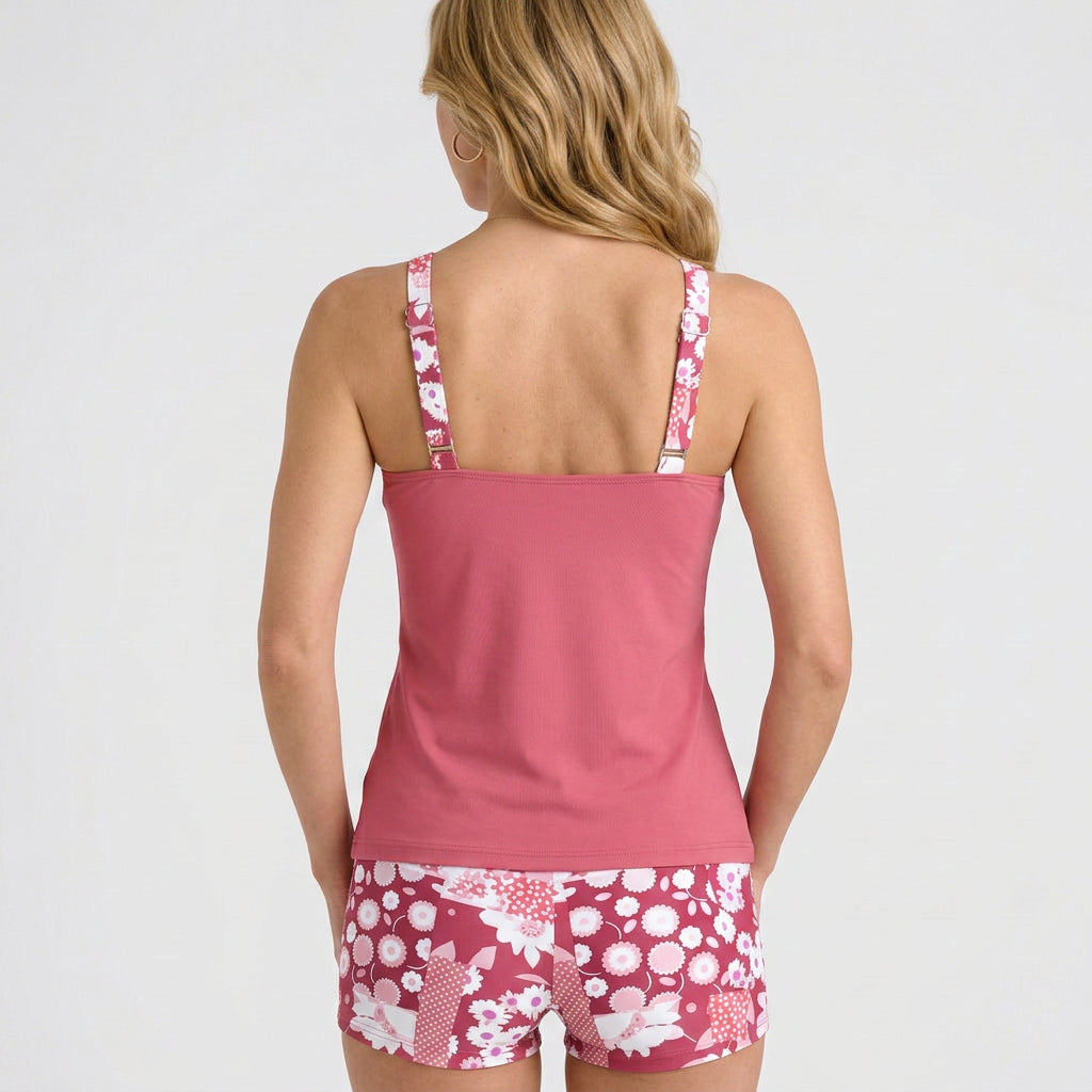 Floral Tankini Shorts Swim Set
