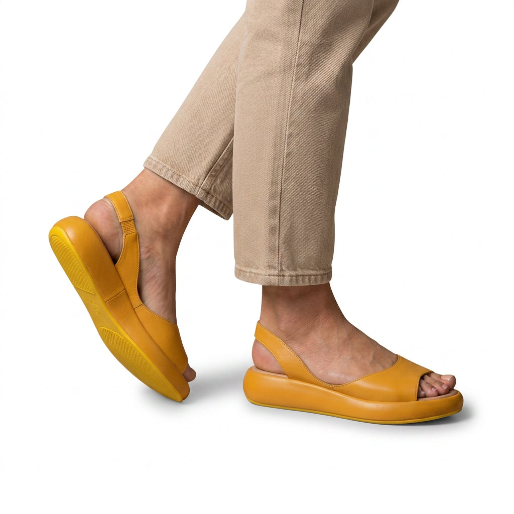 Platform Slingback Open-Toe Sandals