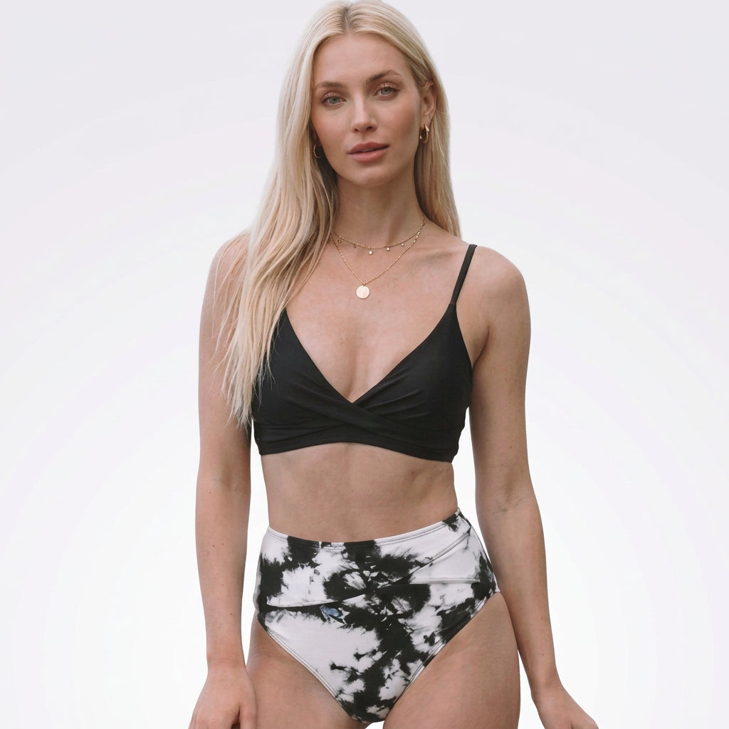 Wrap Front High Waist Bikini Set
