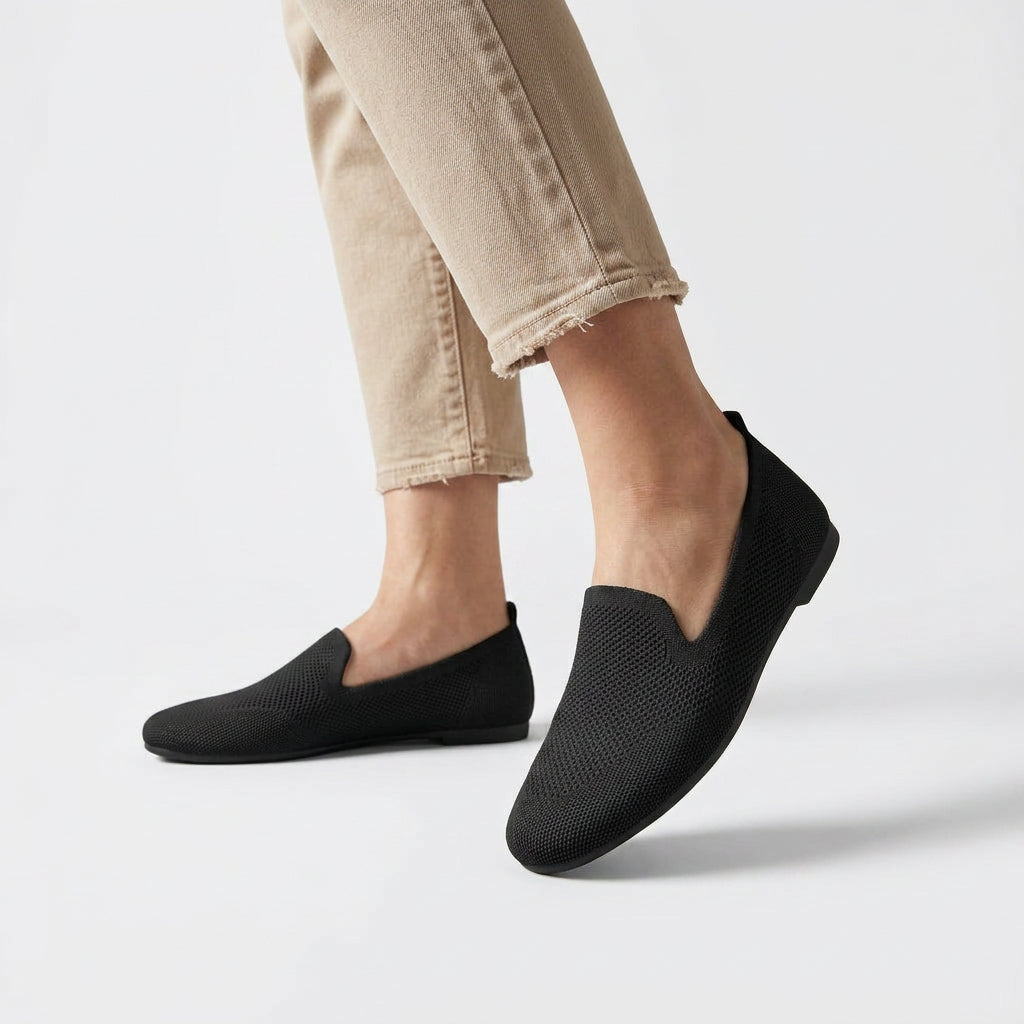 Breathable Knit Slip-On Loafer Shoes