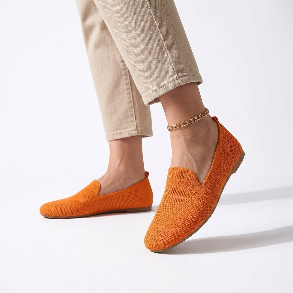 Breathable Knit Slip-On Loafer Shoes