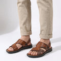 Casual Leather Sandals with Adjustable Back Strap