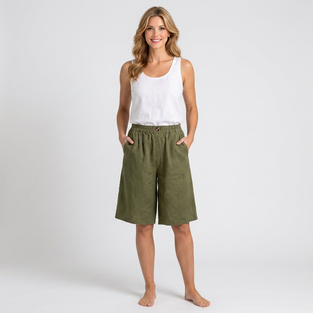 Women’s Elastic Waist Casual Shorts