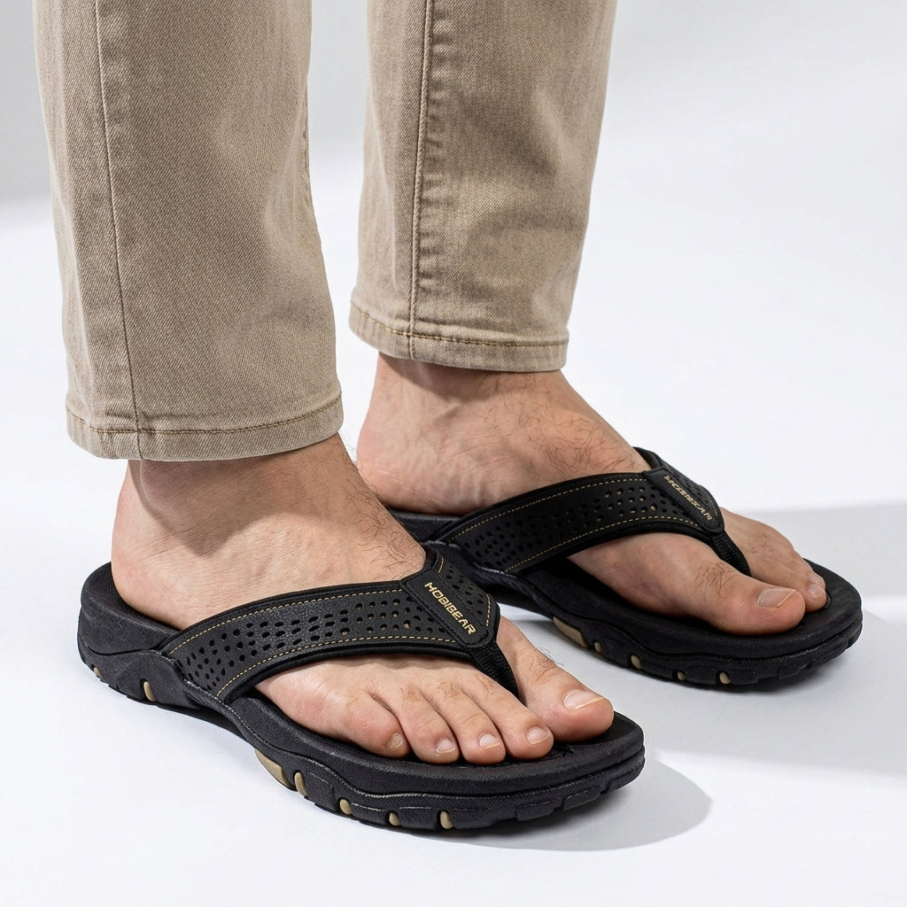 Sport Toe-Post Flip Flops with Rugged Grip Sole
