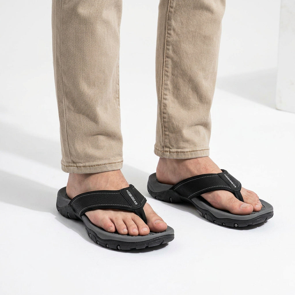 Sport Toe-Post Flip Flops with Rugged Grip Sole