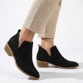Bottines ajourées à talon carré