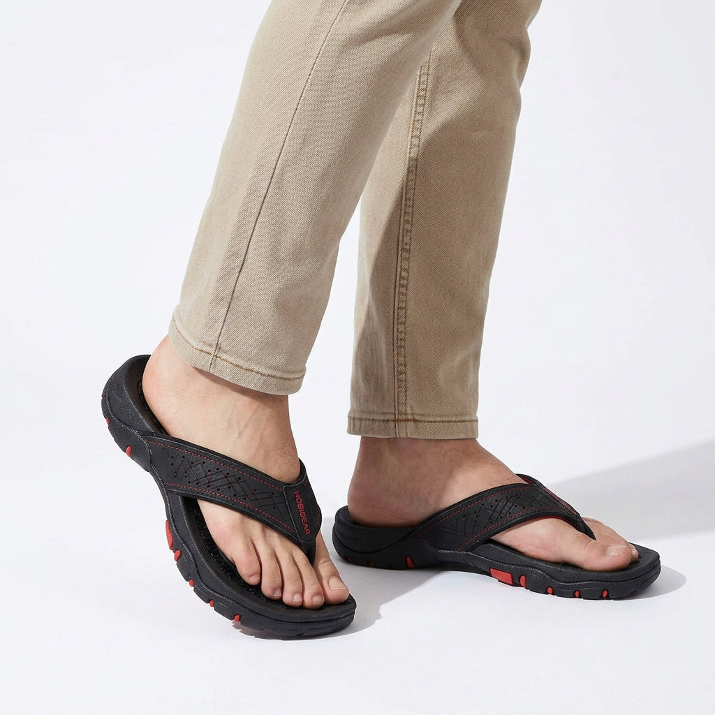 Sport Toe-Post Flip Flops with Rugged Grip Sole