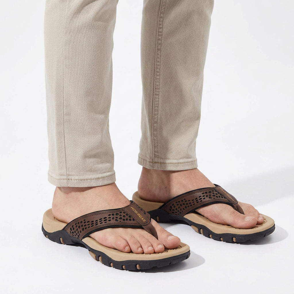Sport Toe-Post Flip Flops with Rugged Grip Sole