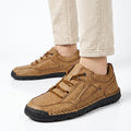 Hand-Stitched Leather Lace-Up Casual Shoes for Men